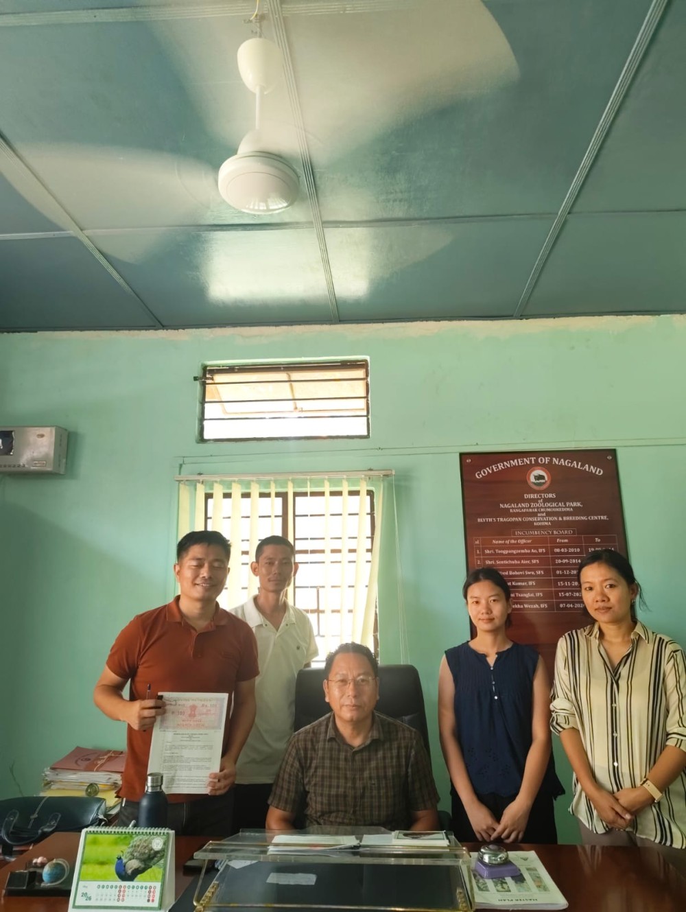 Eco Warriors Nagaland, Nagaland Zoological Park officials during the singing of the MoU in Dimapur on June 2.